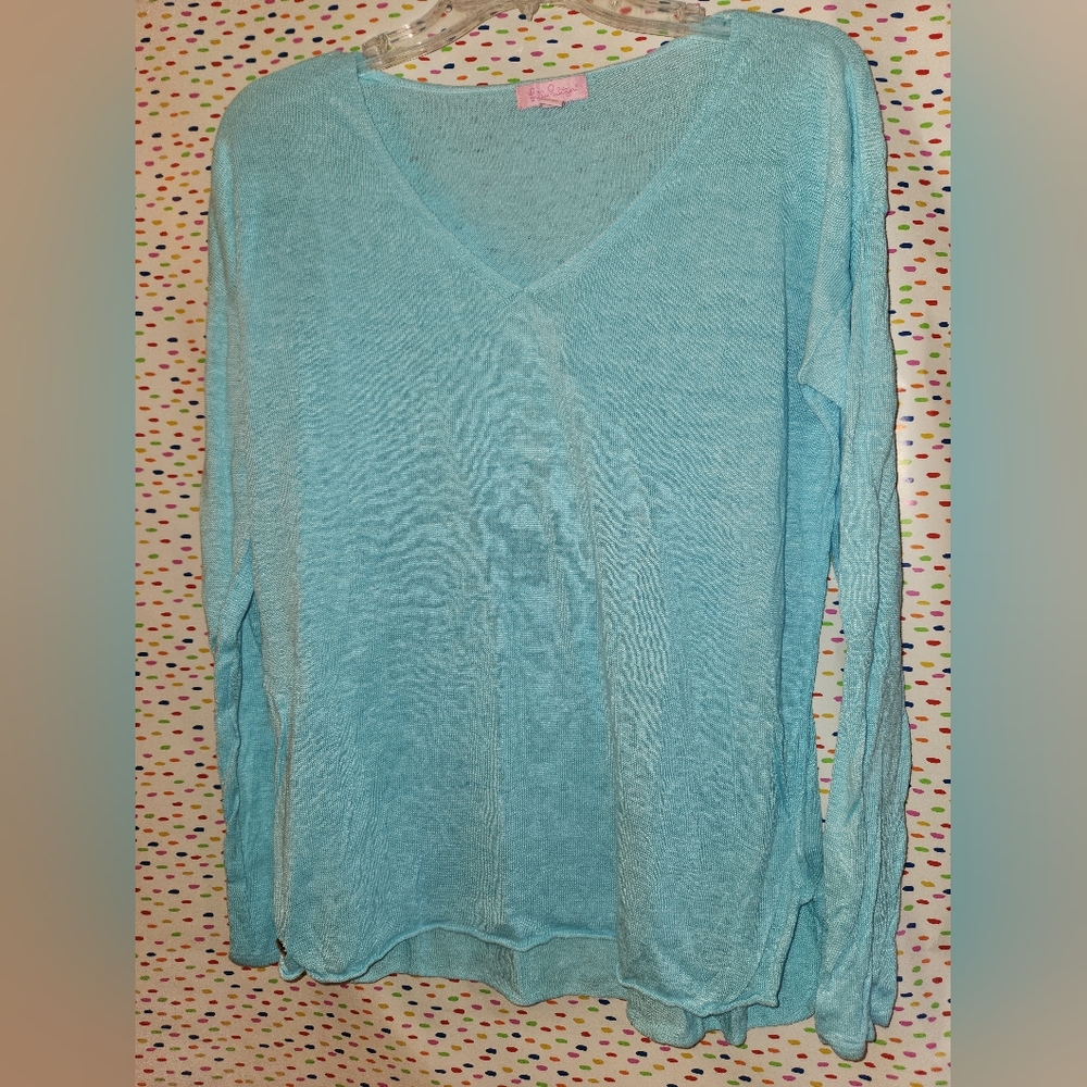 Lily Pultizer V-Neck Women's Linen Top